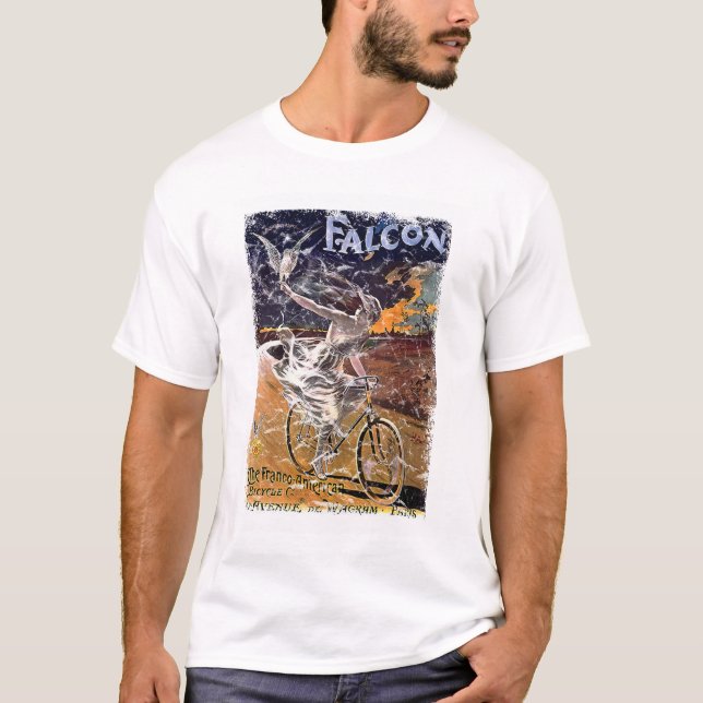 Falcon Bicycle - distressed T-Shirt (Front)