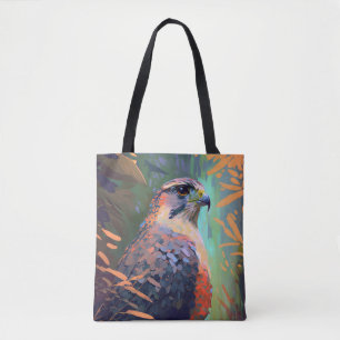 Falcon Bird Animal Portrait Painting Wildlife Free Tote Bag