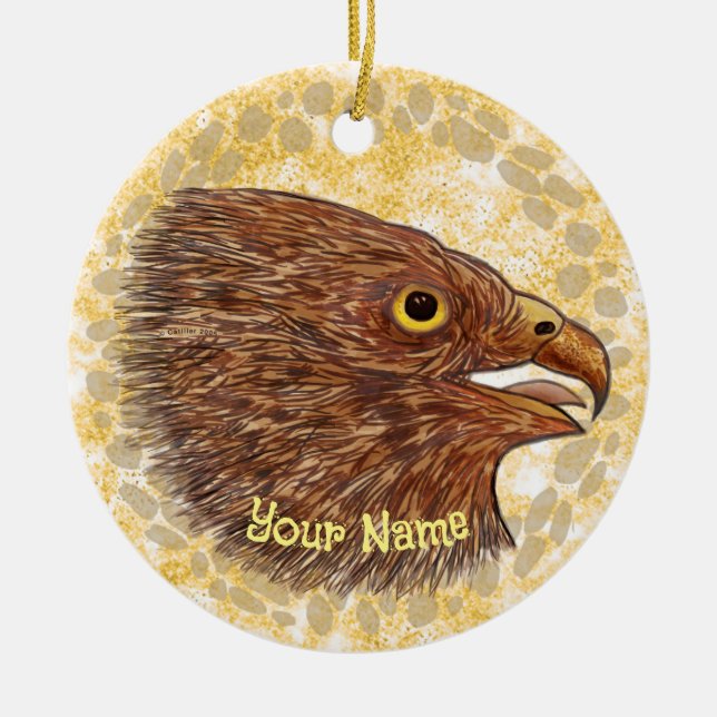 Falcon Ceramic Tree Decoration (Front)