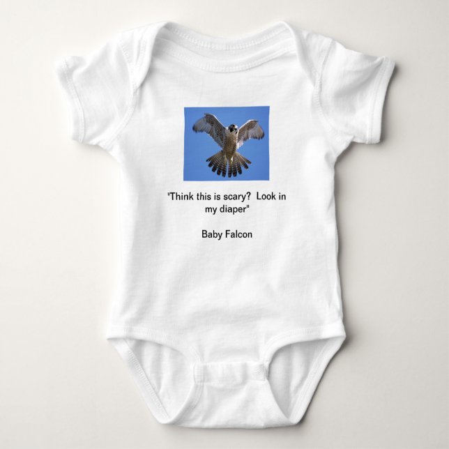 Falcon Diaper Check Baby Bodysuit (Front)
