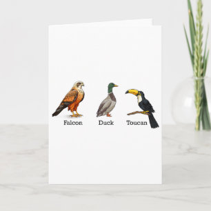 Falcon Duck Toucan Birds Subtle Anti Trump Card