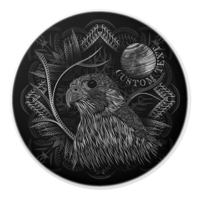 Falcon Full Moon Ceramic Knob (Front)