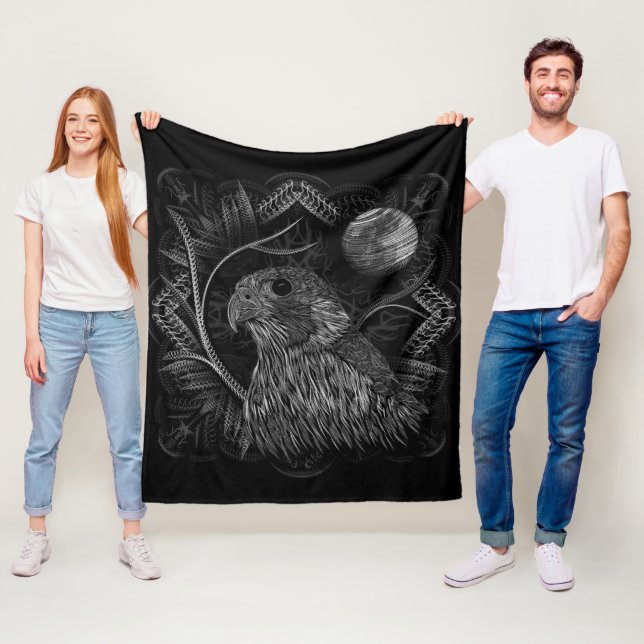 Falcon Full Moon Fleece Blanket (In Situ)