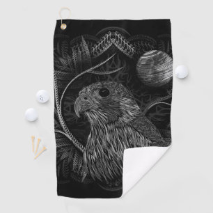 Falcon Full Moon Golf Towel