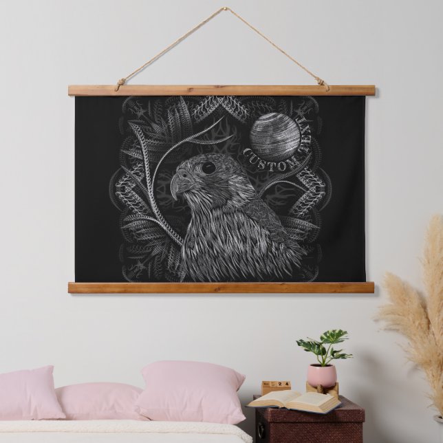 Falcon Full Moon Hanging Tapestry (Bedroom)
