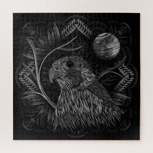 Falcon Full Moon Jigsaw Puzzle (Vertical)
