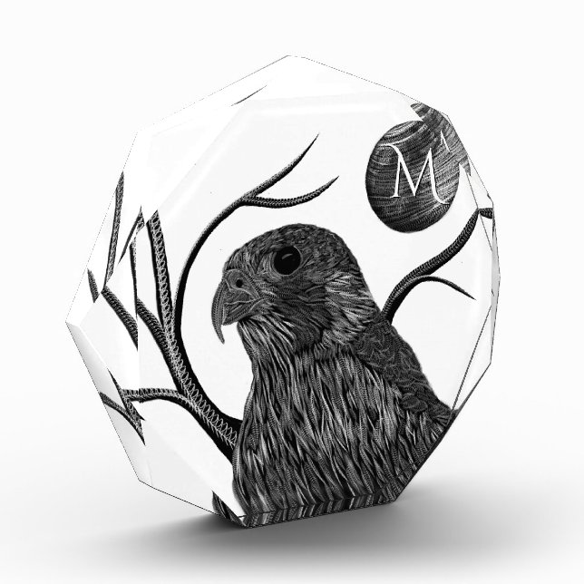 Falcon Full Moon Monogram Photo Block (Left)