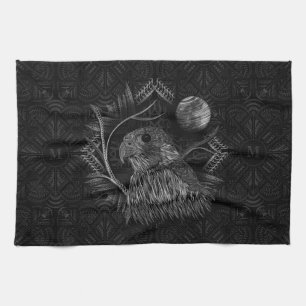 Falcon Full Moon Monogram Tea Towel