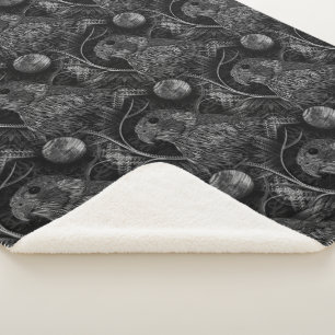 Falcon Full Moon Pattern Sherpa Blanket