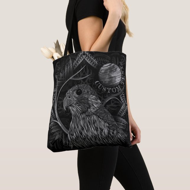 Falcon Full Moon Tote Bag (Close Up)