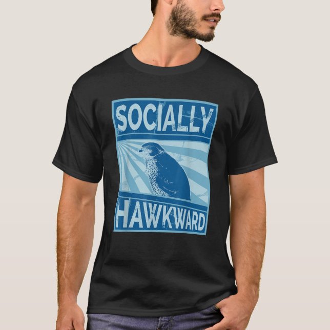 Falcon Hawk Socially Hawkward T-Shirt (Front)