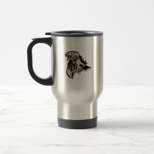 Falcon Lover Falconer Falconry I Play With Sharp O Travel Mug (Left)
