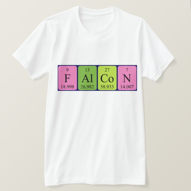 Falcon periodic table name shirt (Design Front)