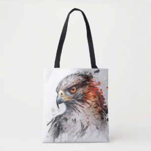Falcon Portrait Animal Painting Wildlife Outdoors Tote Bag