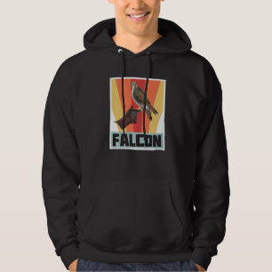 Falcon Retro Vintage Falconry with Hawk and Eagle Hoodie