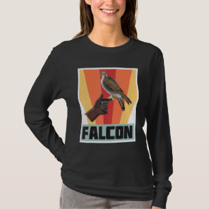Falcon Retro Vintage Falconry With Hawk And Eagle T-Shirt