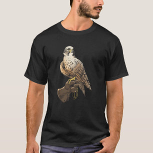 Falcon Sitting On The Glove Falcon Bird Falconry H T-Shirt