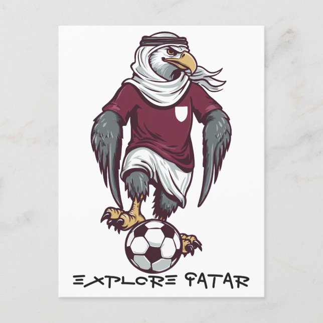 Falcon Striker with Traditional Headscarf Postcard (Front)