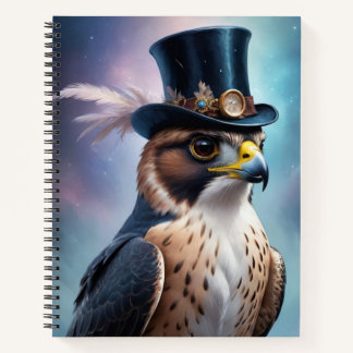 Falcon Wearing a Top Hat Notebook