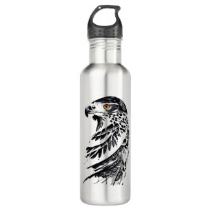 Falcon Wild Animal Nature Illustration Art Tattoo 710 Ml Water Bottle
