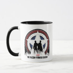 Falcon & Winter Soldier Shield Silhouettes Mug