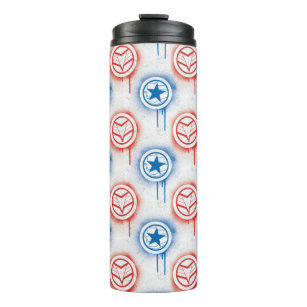 Falcon & Winter Soldier Spraypaint Icon Pattern Thermal Tumbler