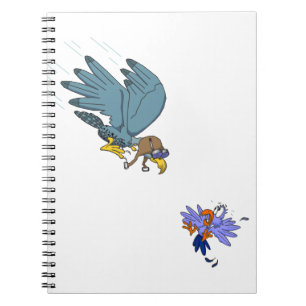 Falcon with goggles spiral notebook