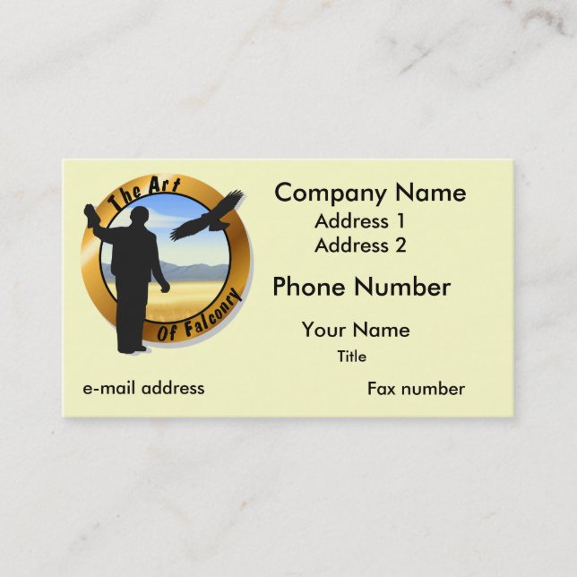 Falconer Medallion Round Business Card (Front)
