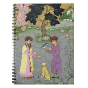 Falconer with companion and pet cheetah, from the spiral notebook