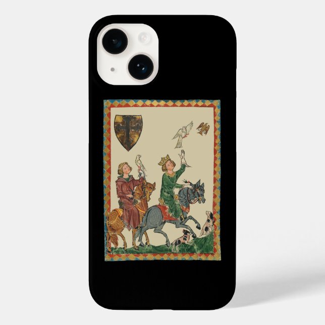 Falconry, 14th Century Codex Manesse Case-Mate iPhone Case (Back)
