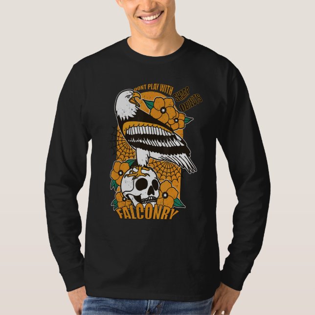 Falconry Sharp Objects Eagle Falcon Hawks Bird of  T-Shirt (Front)