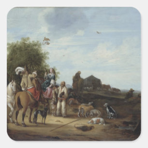 Falconry Square Sticker
