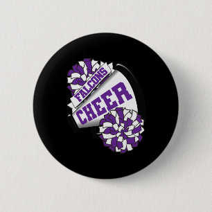 Falcons Cheer Ck To School Cheerleading Spirit P 6 Cm Round Badge