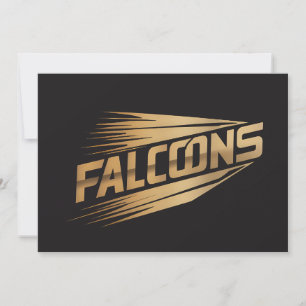 Falcons Golden Speed Typography Design Holiday Card