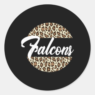 Falcons High School Mascot Sports Team Womens Classic Round Sticker