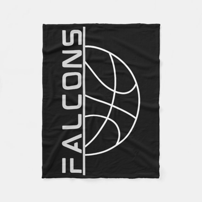 Falcons Sketll  Fleece Blanket (Front)