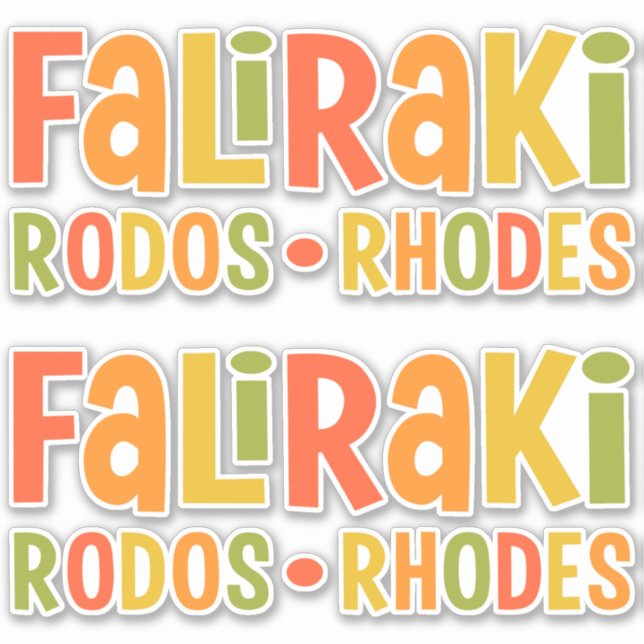 Faliraki Rhodes stickers (Front)