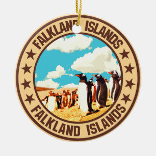 Falkland Islands Ceramic Tree Decoration