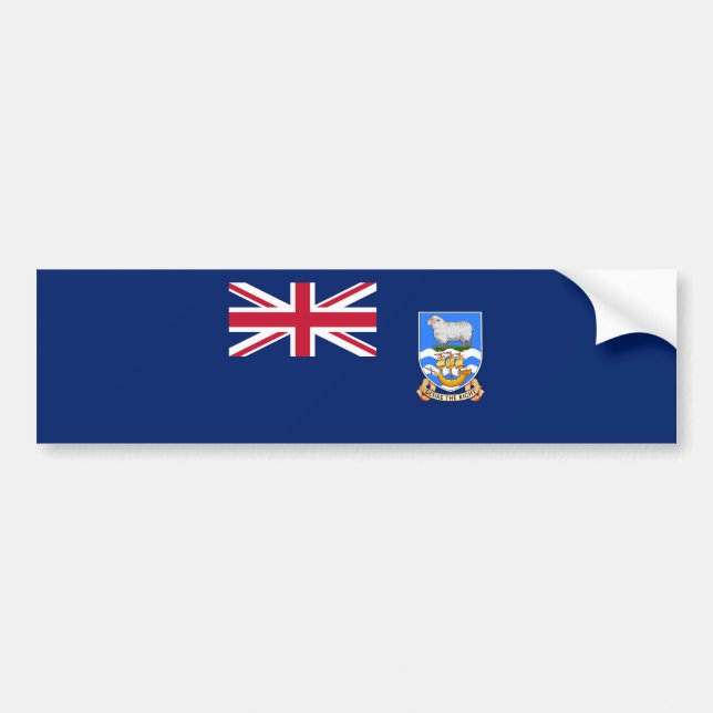 Falkland Islands Flag Bumper Sticker (Front)