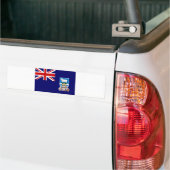 Falkland Islands Flag Bumper Sticker (On Truck)