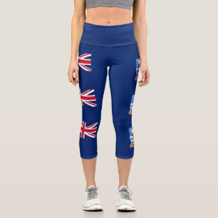 Falkland Islands Flag Capri Leggings