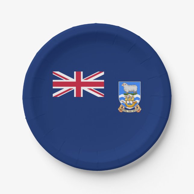 Falkland Islands Flag Paper Plate (Front)