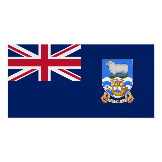 Falkland Islands Flag Poster (Front)