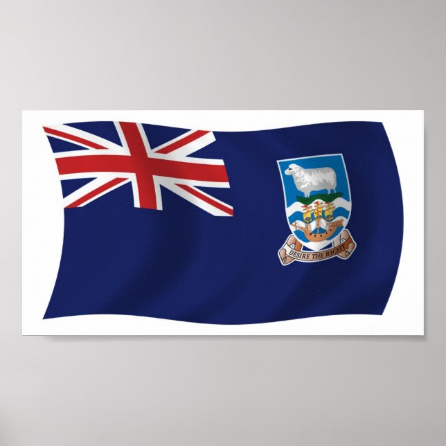 Falkland Islands Flag Poster Print (Front)