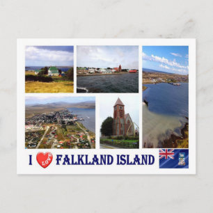 Falkland Islands - I Love - Postcard
