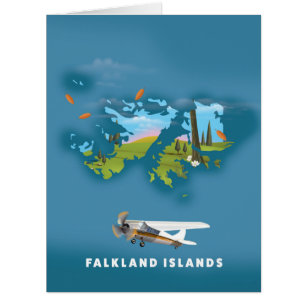 Falkland islands illustrated map