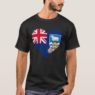 Falkland Islands Malvinas Flag Heart Gifts T-Shirt