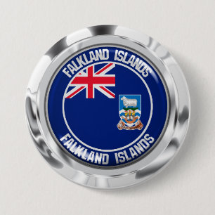 Falkland Islands Round Emblem 7.5 Cm Round Badge