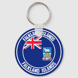 Falkland Islands Round Emblem Key Ring