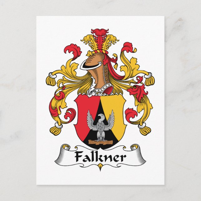 Falkner Family Crest Postcard (Front)